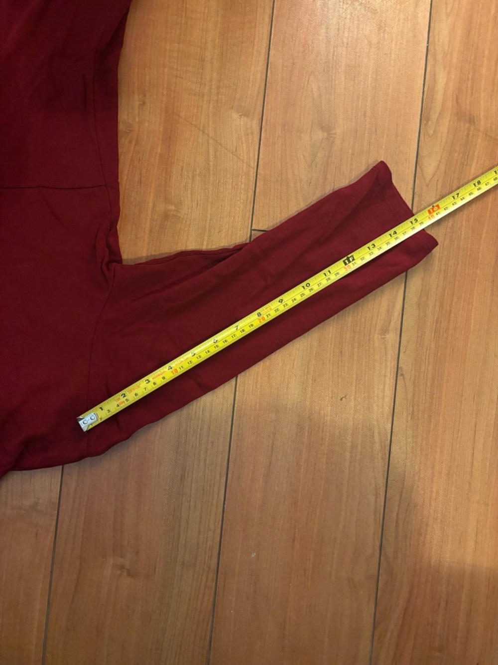 Women's Wrap-Style Long Sleeve Dress in Deep Wine - Picture 5 of 5